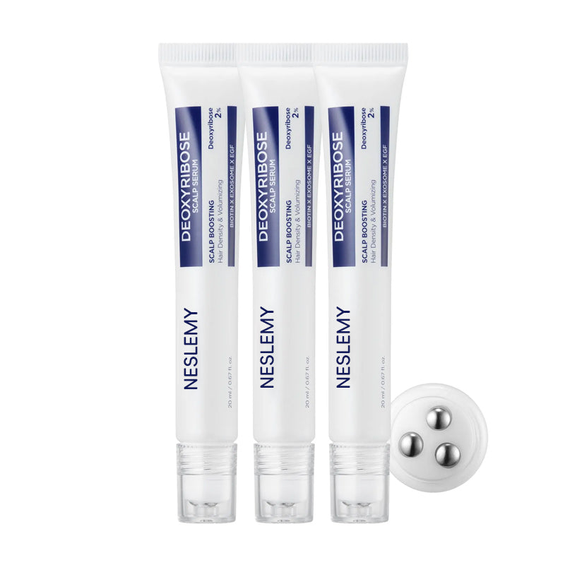 Deoxyribose Scalp Serum | For Fuller-Looking Hair & Scalp Strengthening Roll-On Serum | Deoxyribose, Rosemary, EGF, Caffeine for Fine, Thin Hair | Korean Hair Care, K-Beauty