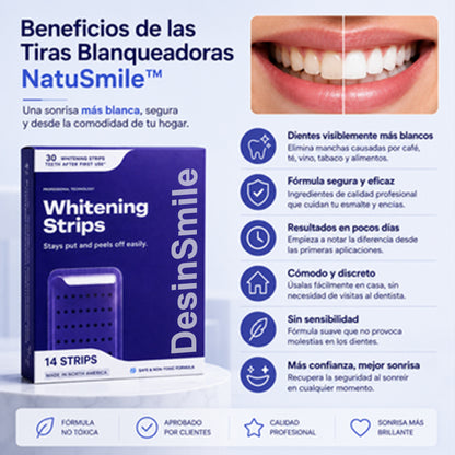 DesinSmile - Tiras blanqueadoras para dientes