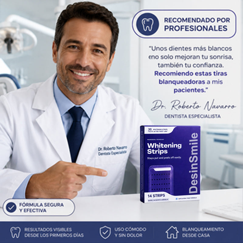 DesinSmile - Tiras blanqueadoras para dientes