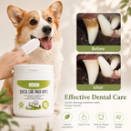 Dog & Cat Dental Wipes – Fresh Breath Oral Care Wipes for Daily Teeth Cleaning