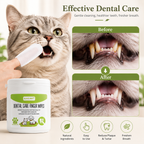 Dog & Cat Dental Wipes – Fresh Breath Oral Care Wipes for Daily Teeth Cleaning