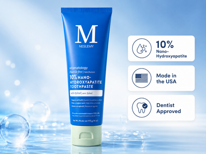 NESLEMY  stomatology  10% Nano-Hydroxyapatite Toothpaste | Fluoride-Free Enamel Care, Fresh Mint, Made in USA, Gentle Formula, Safe For All Oral