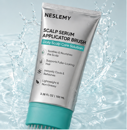 NESLEMY™ Scalp Care Hair Serum Brush – Root-Boosting Scalp Treatment for Fuller-Looking, Thicker Hair & Daily Hairline Care