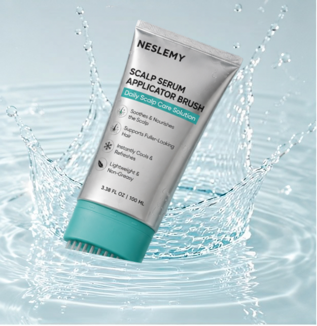 NESLEMY™ Scalp Care Hair Serum Brush – Root-Boosting Scalp Treatment for Fuller-Looking, Thicker Hair & Daily Hairline Care