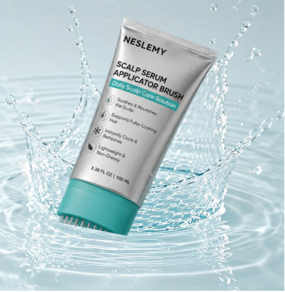 NESLEMY™ Scalp Care Hair Serum Brush – Root-Boosting Scalp Treatment for Fuller-Looking, Thicker Hair & Daily Hairline Care
