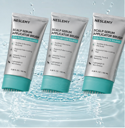 NESLEMY™ Scalp Care Hair Serum Brush – Root-Boosting Scalp Treatment for Fuller-Looking, Thicker Hair & Daily Hairline Care